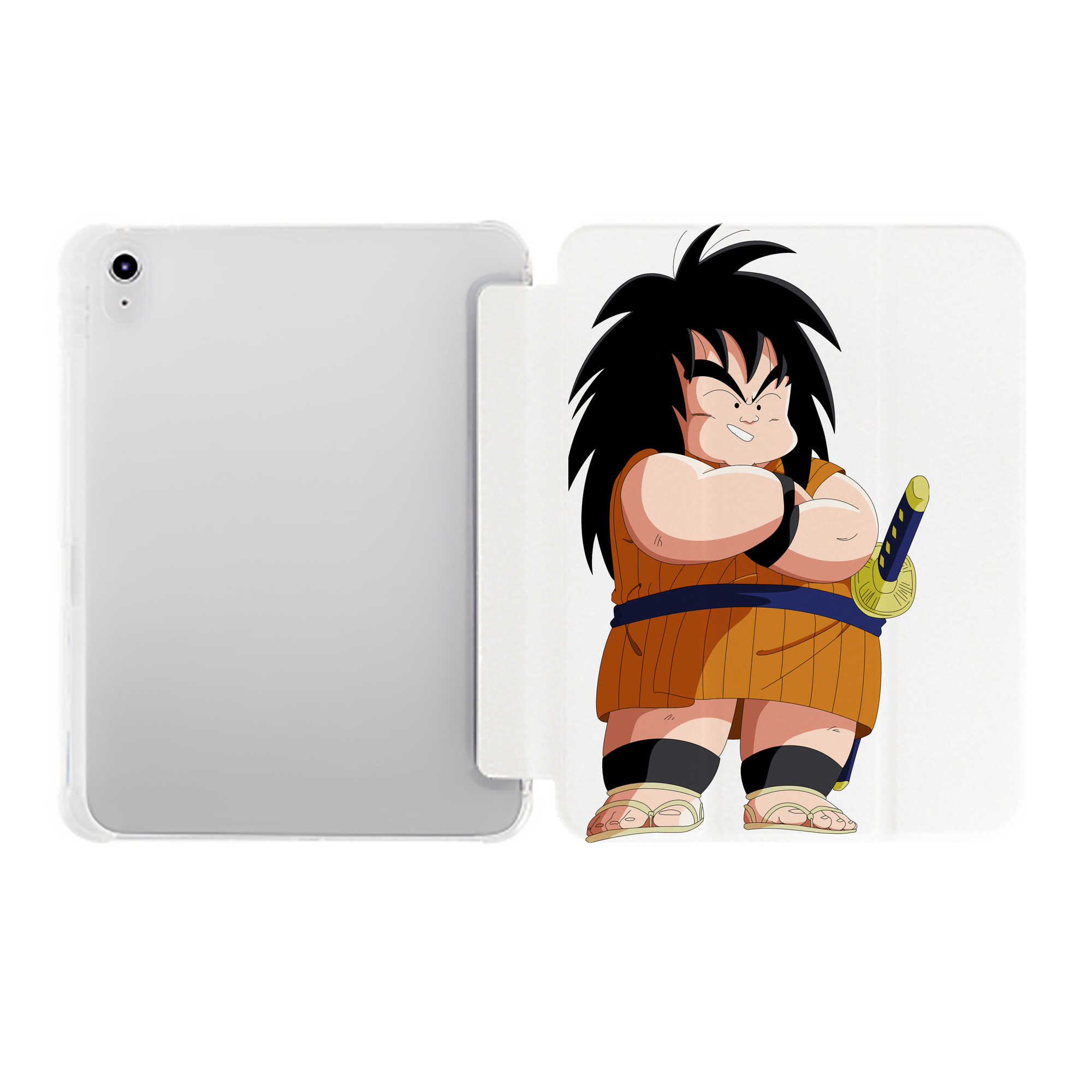（画像用） ドラゴンボール やじろべえ DRAGON BALL Yajirobe IPad ケース ペン収納付き 三つ折りスタンド PUレザー×シリコン 対応機種9.5/10.5/10.9インチ